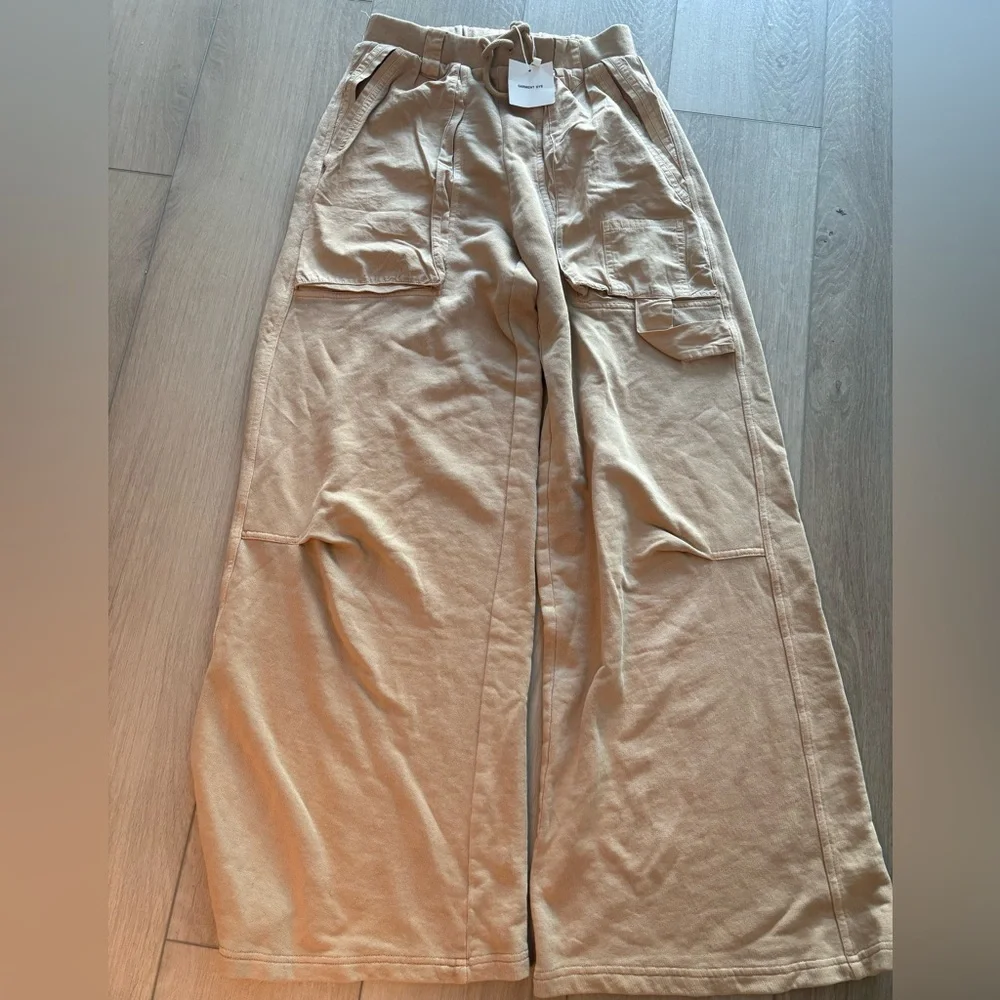 Tan Cargo Pants with Relaxed Fit - Picture 1 of 2